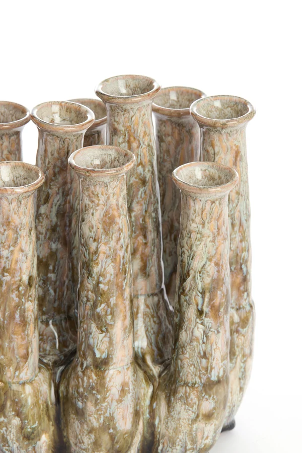 Vase deco 20x15x24 cm LEANJA ceramics beige