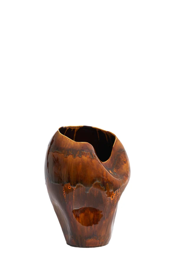 Vase deco 26x35 cm AZURA ceramics dark brown