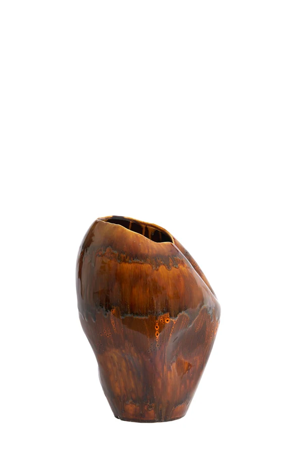 Vase deco 26x35 cm AZURA ceramics dark brown