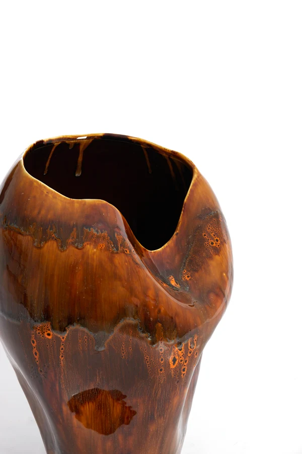 Vase deco 26x35 cm AZURA ceramics dark brown