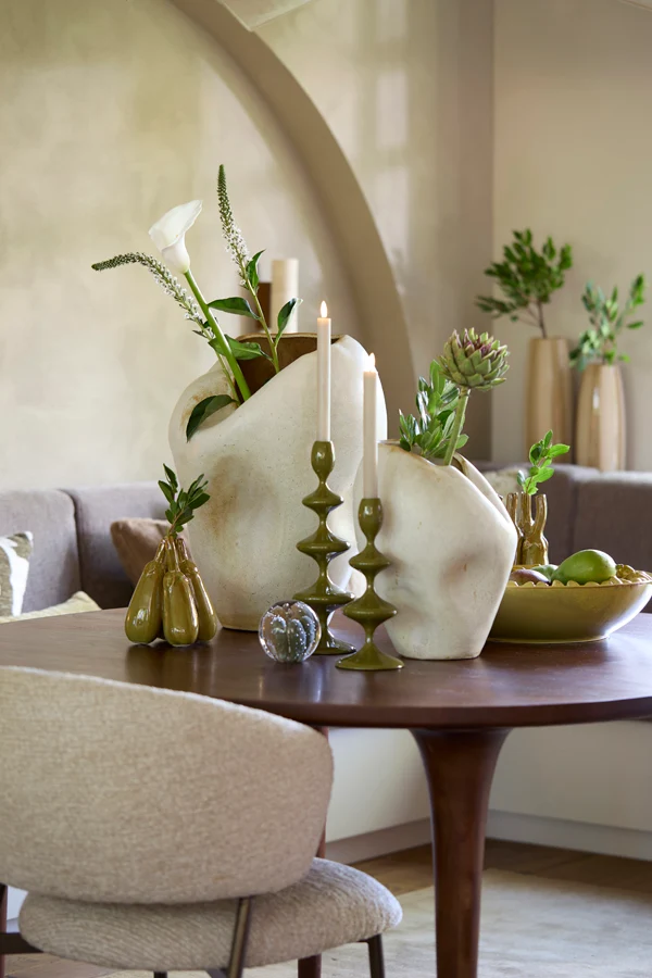 Vase deco 26x35 cm AZURA ceramics cream-rust