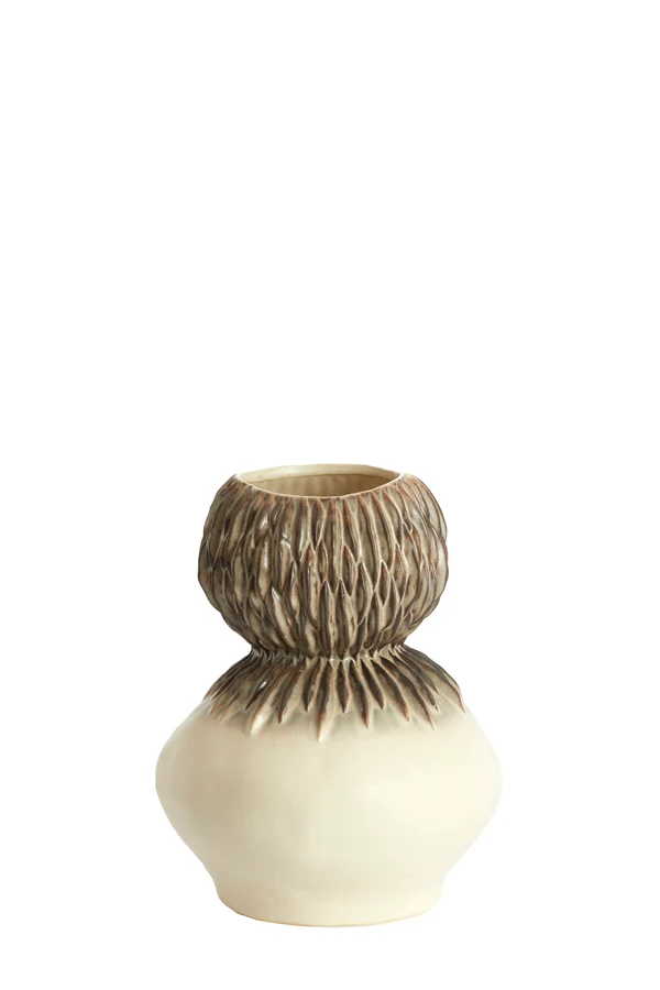 Vase deco 26x33 cm AVERA ceramics cream-brown