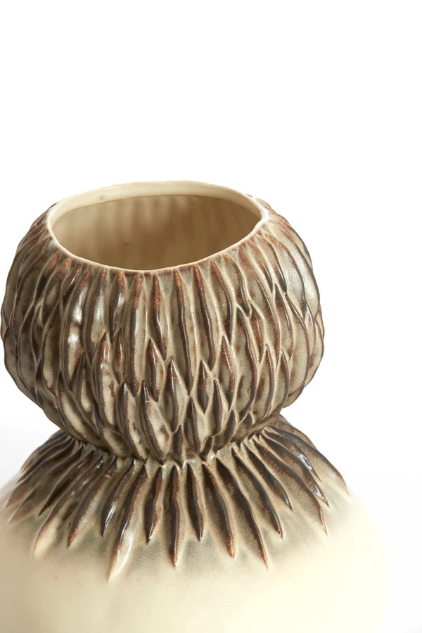 Vase deco 26x33 cm AVERA ceramics cream-brown