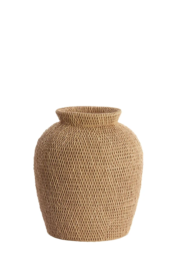 Vase deco 26x28 cm VEDELLA light brown