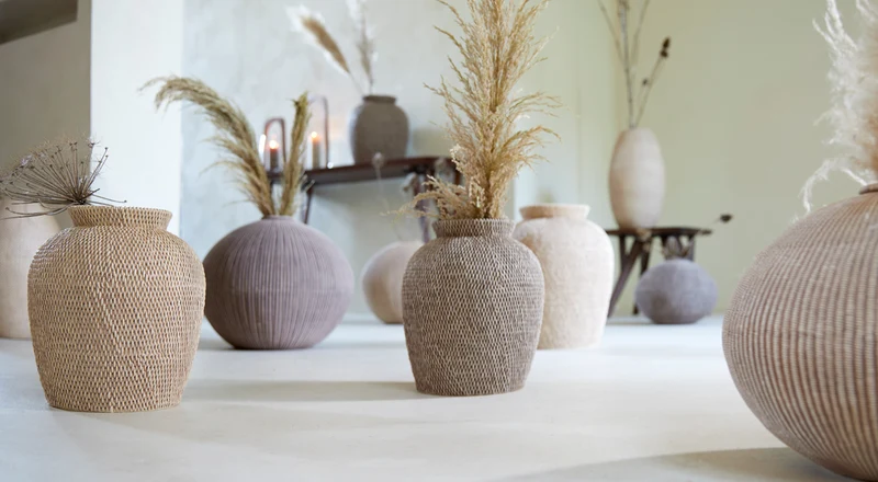 Vase deco 26x28 cm VEDELLA light brown