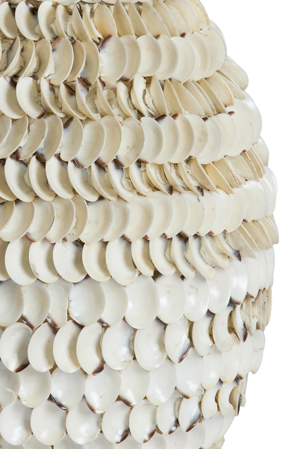 Vase deco 26x27 cm SARRIA bamboo+shell cream