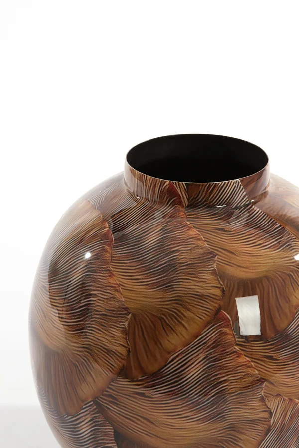 Vase deco 26x27 cm MILOS brown-light brown