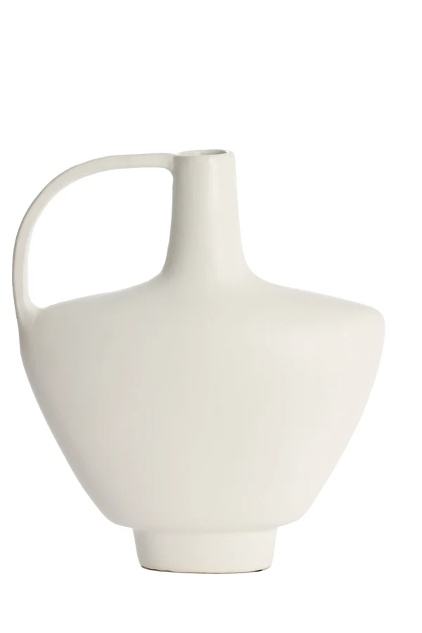 Vase deco 32x12x37 cm OZZERO ceramics white