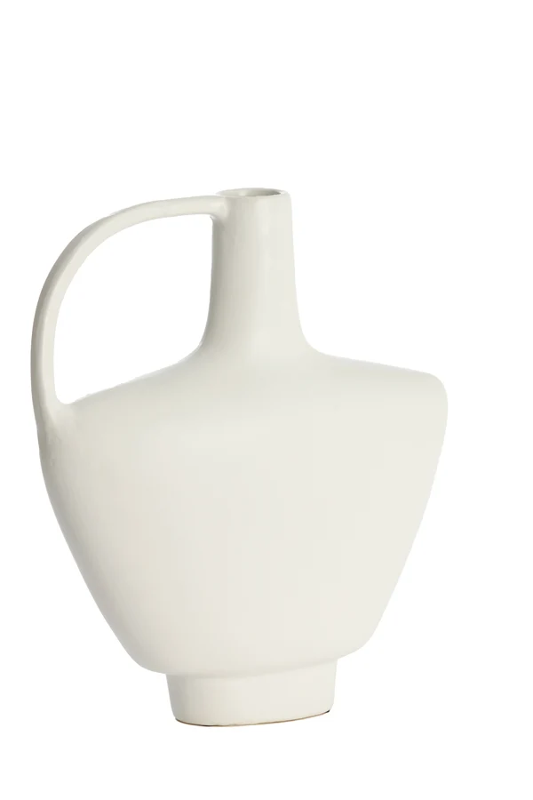 Vase deco 32x12x37 cm OZZERO ceramics white