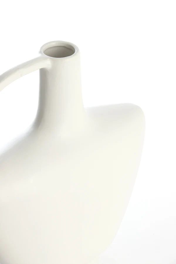 Vase deco 32x12x37 cm OZZERO ceramics white