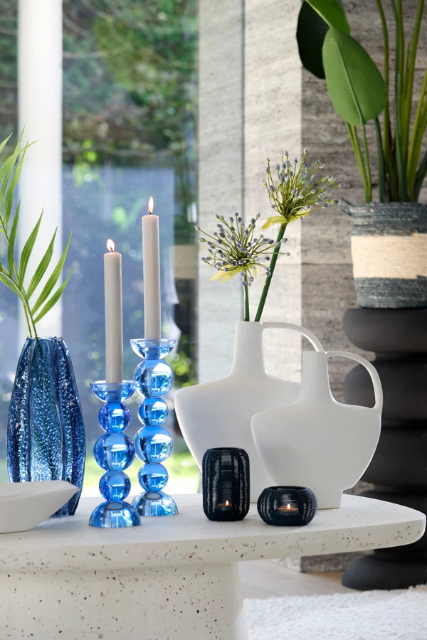 Vase deco 32x12x37 cm OZZERO ceramics white