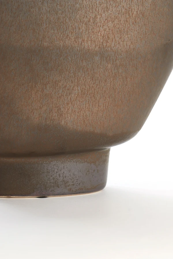 Vase deco 32x12x37 cm OZZERO ceramics matt dark bronze