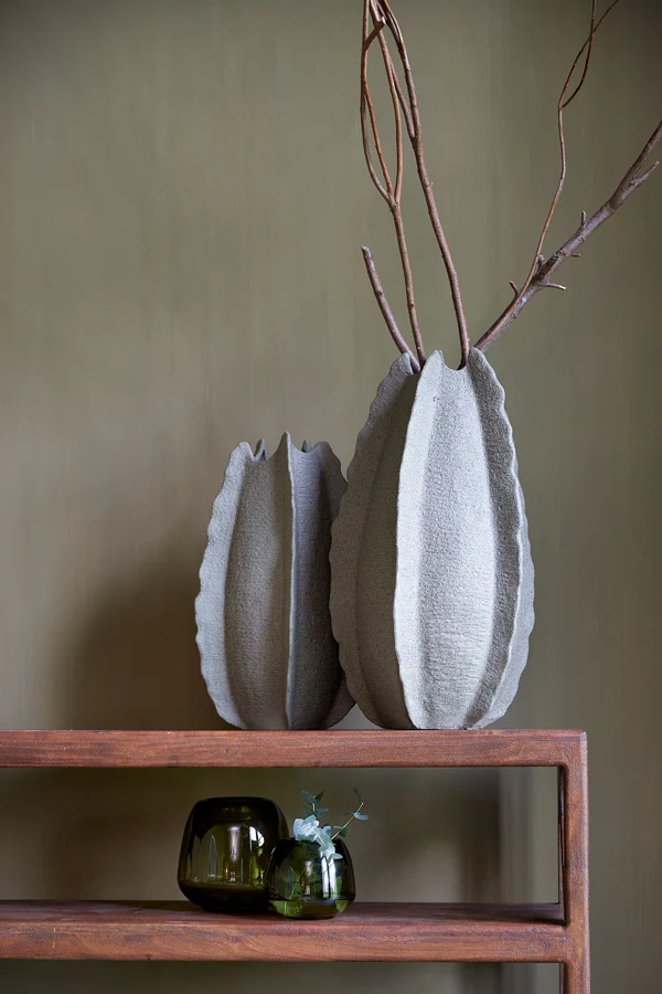Vase deco 31x53 cm KELAPA ceramics grey green