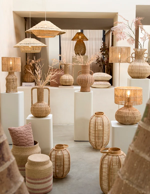 Vase deco 24x37 cm BLENZA jute natural