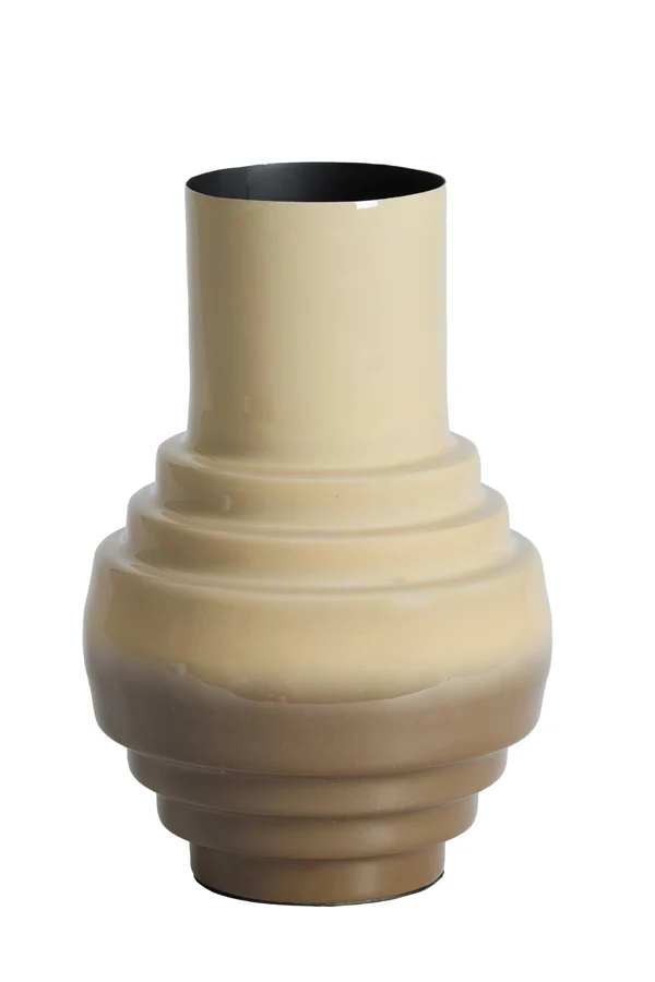 Vase deco 24x36 cm CARIMA taupe+dark brown