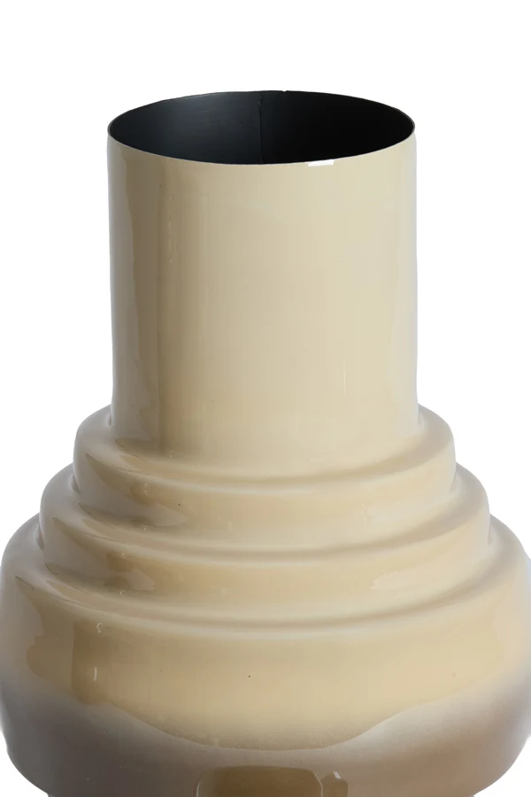 Vase deco 24x36 cm CARIMA taupe+dark brown