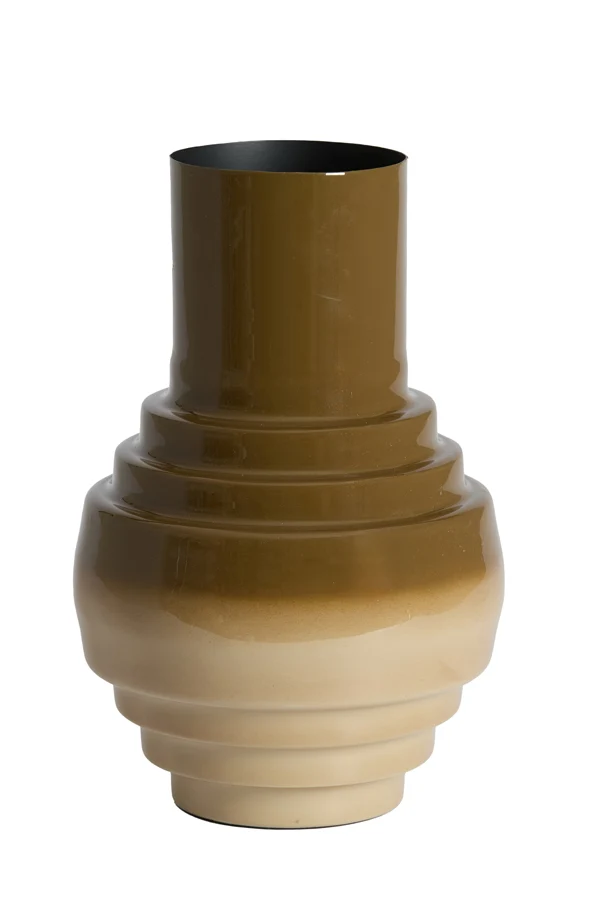Vase deco 24x36 cm CARIMA dark brown+sand