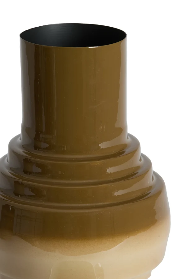 Vase deco 24x36 cm CARIMA dark brown+sand
