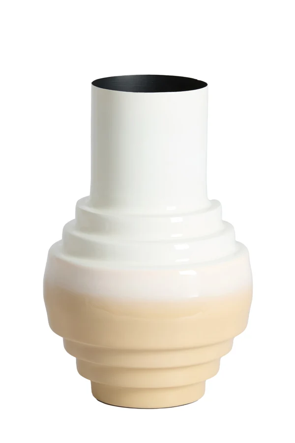 Vase deco 24x36 cm CARIMA cream+beige
