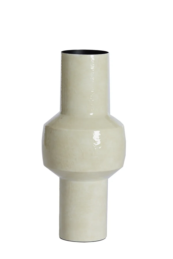 Vase deco 18x42 cm SENUMA shiny cream
