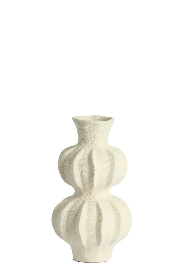 Vase deco 18x33 cm SPOTORNO ceramics matt cream
