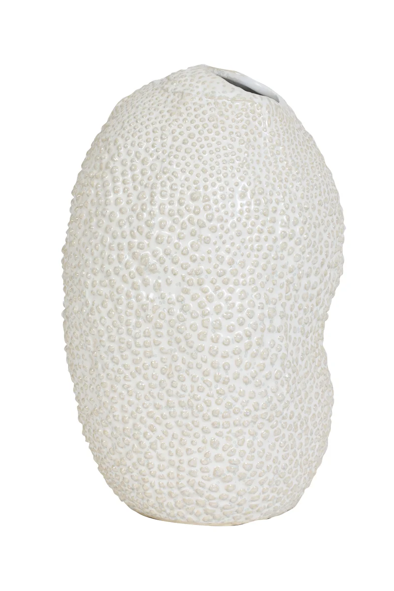 Vase deco 18x28 cm KYANA ceramics cream+white