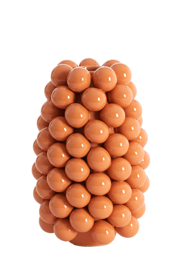 Vase deco 18x28 cm BOYANG ceramics shiny orange