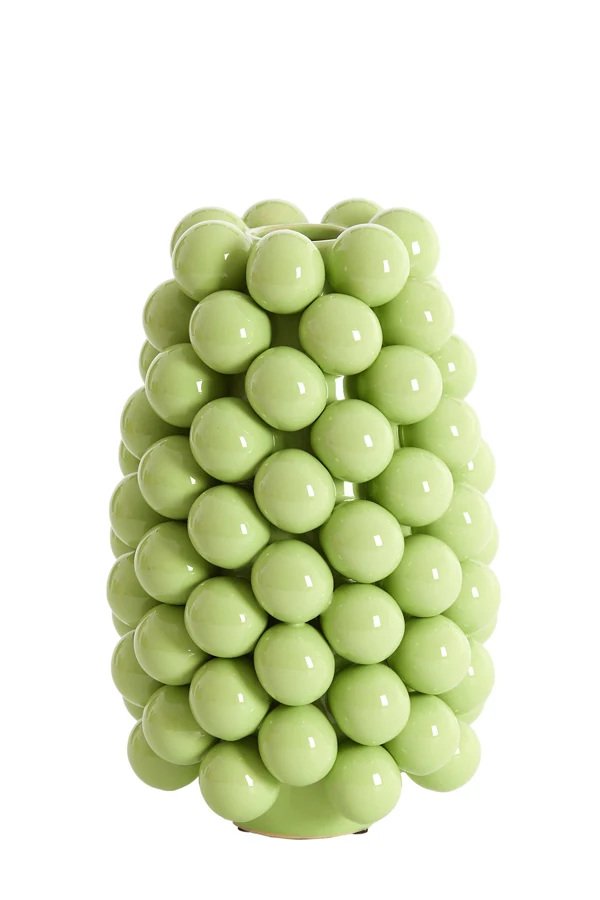 Vase deco 18x28 cm BOYANG ceramics shiny green