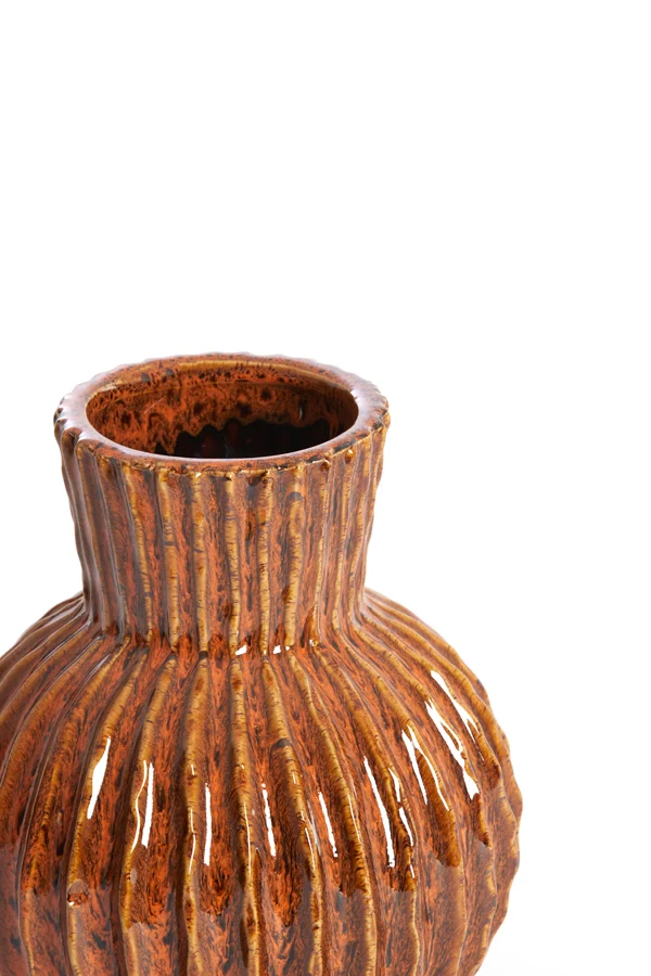 Vase deco 18x22 cm ZIRJA ceramics orange