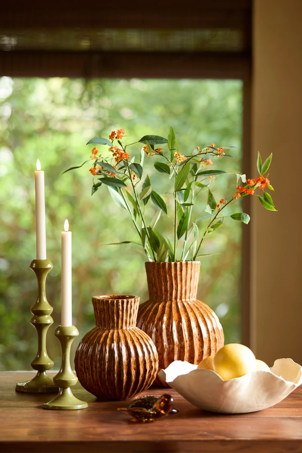 Vase deco 18x22 cm ZIRJA ceramics orange