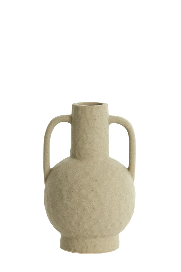 Vase deco 16x25,5 cm ZIRO ceramics matt olive green