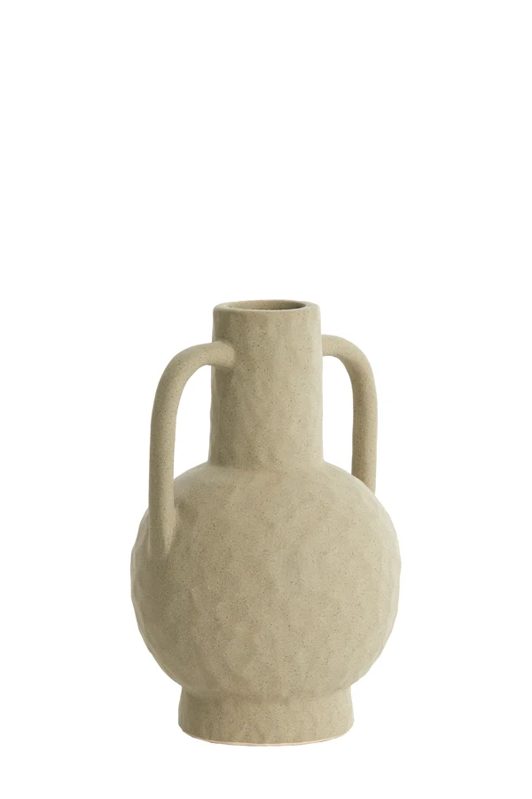 Vase deco 16x25,5 cm ZIRO ceramics matt olive green