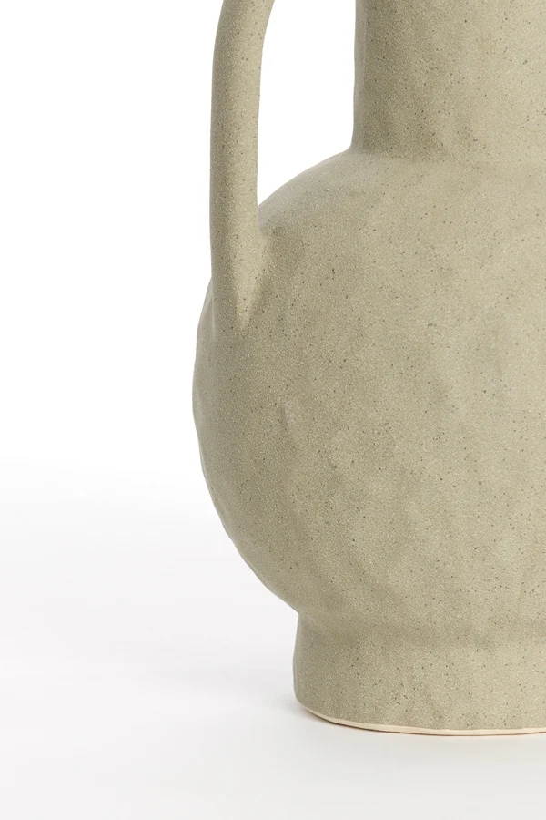 Vase deco 16x25,5 cm ZIRO ceramics matt olive green