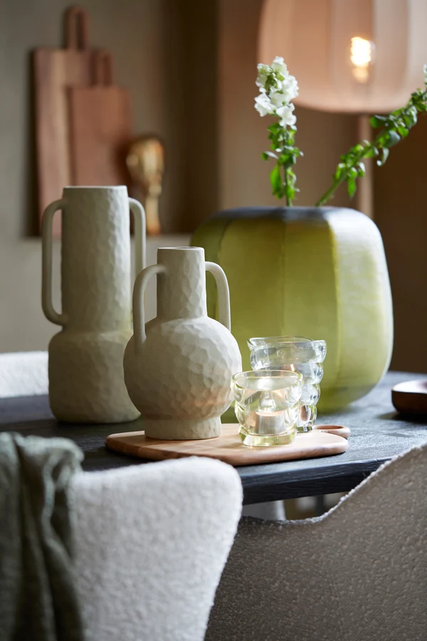 Vase deco 16x25,5 cm ZIRO ceramics matt olive green