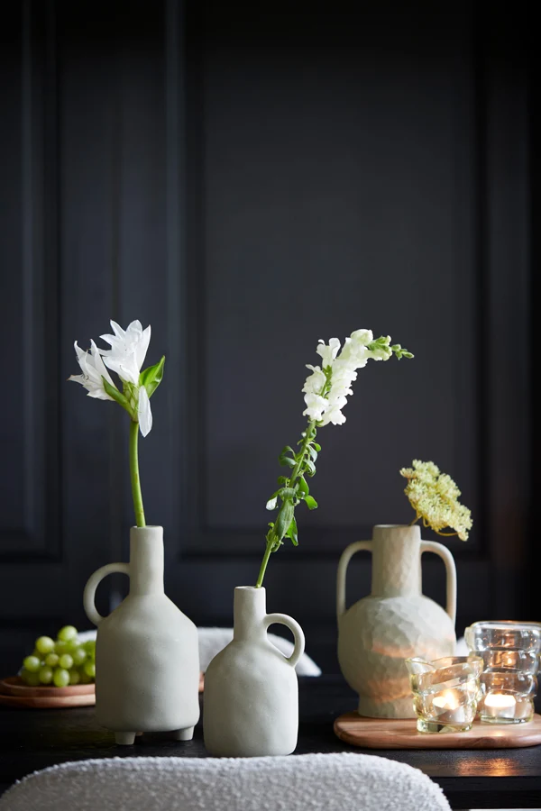 Vase deco 16x25,5 cm ZIRO ceramics matt olive green
