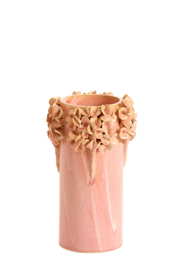 Vase deco 16x24 cm LUSERNA ceramics light pink