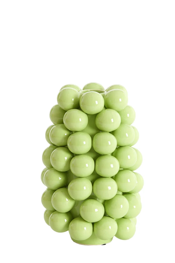 Vase deco 16x24 cm BOYANG ceramics shiny green