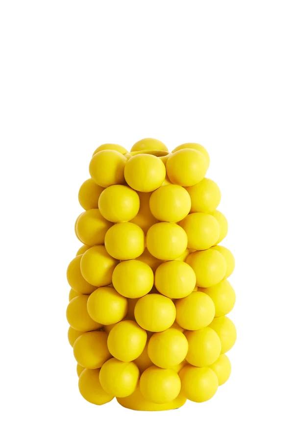 Vase deco 16x24 cm BOYANG ceramics matt yellow