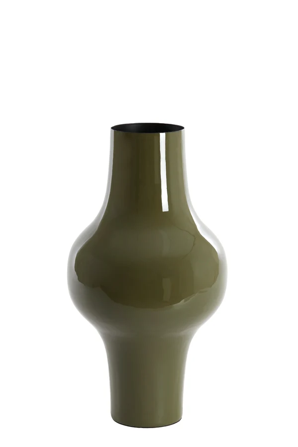 Vase deco 22x40 cm SINDO shiny dark olive green