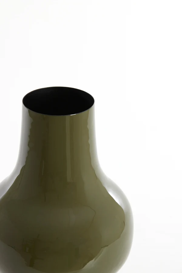 Vase deco 22x40 cm SINDO shiny dark olive green