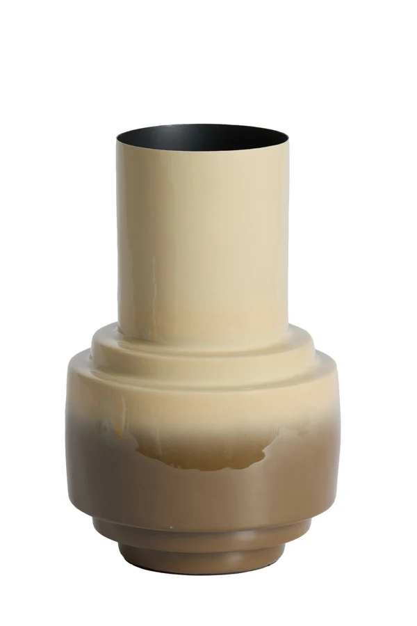 Vase deco 22x33,5 cm CARIMA taupe+dark brown
