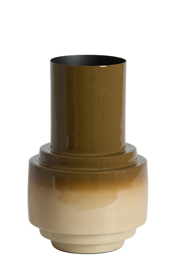 Vase deco 22x33,5 cm CARIMA dark brown+sand