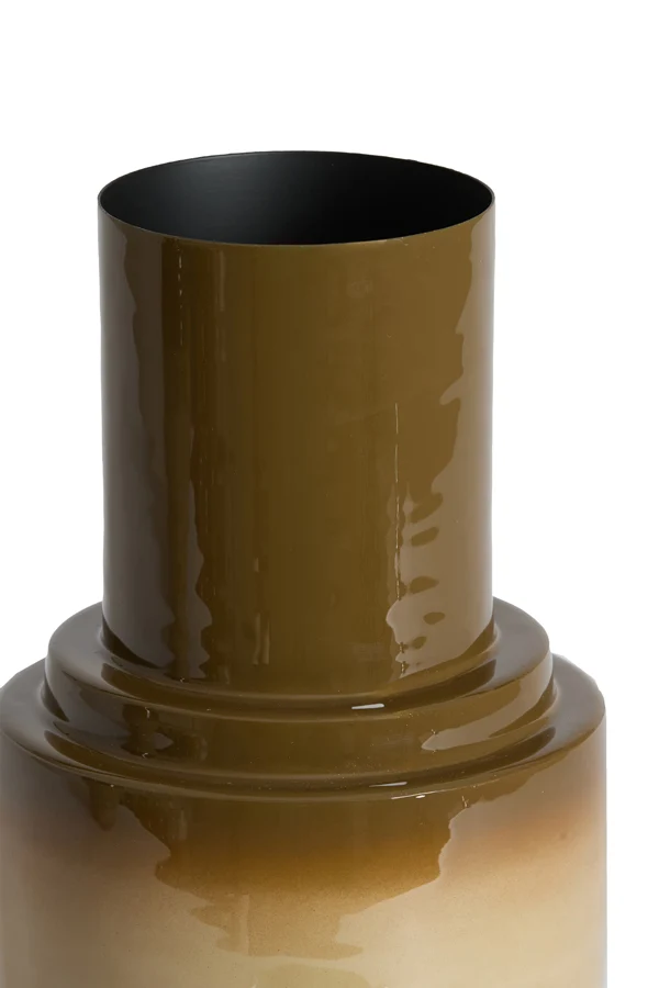 Vase deco 22x33,5 cm CARIMA dark brown+sand