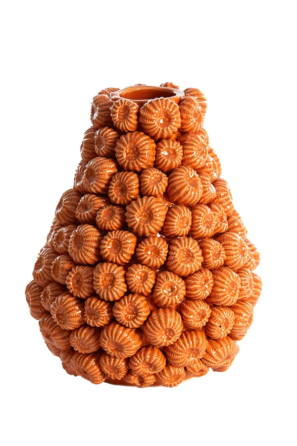 Vase deco 22x27 cm FALIRO ceramics orange