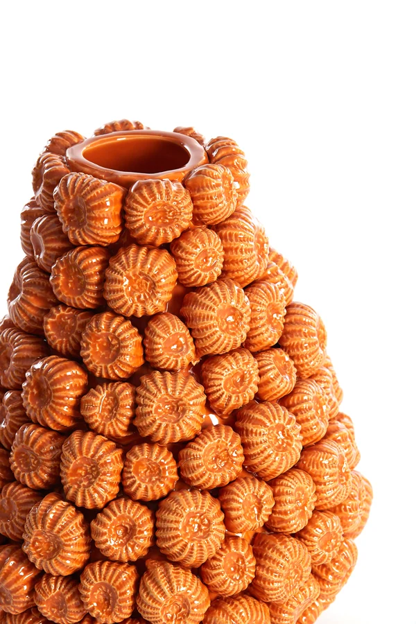 Vase deco 22x27 cm FALIRO ceramics orange
