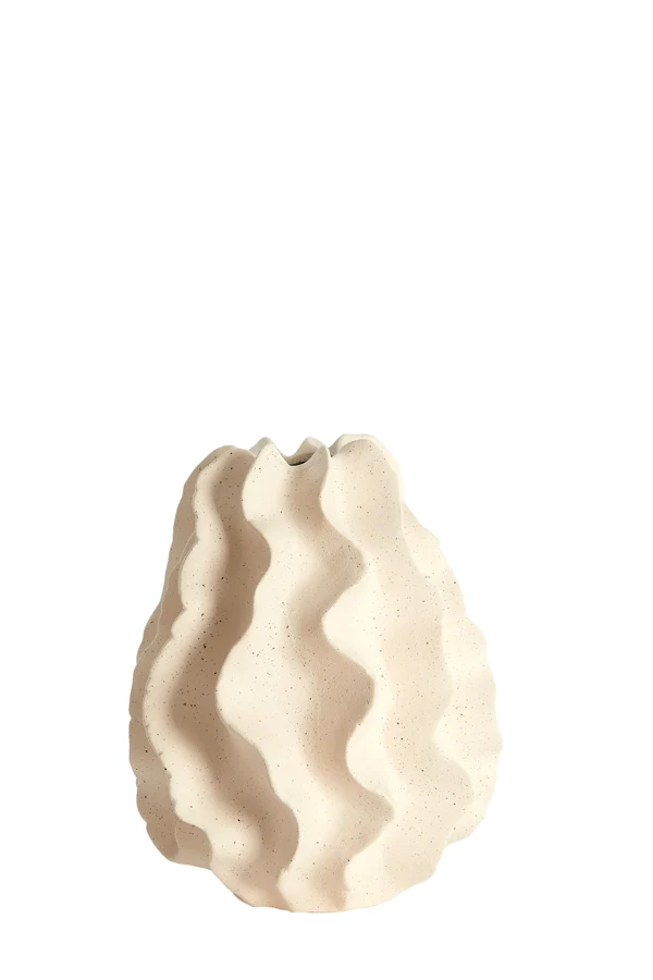 Vase deco 22x26 cm NELANI ceramics matt cream