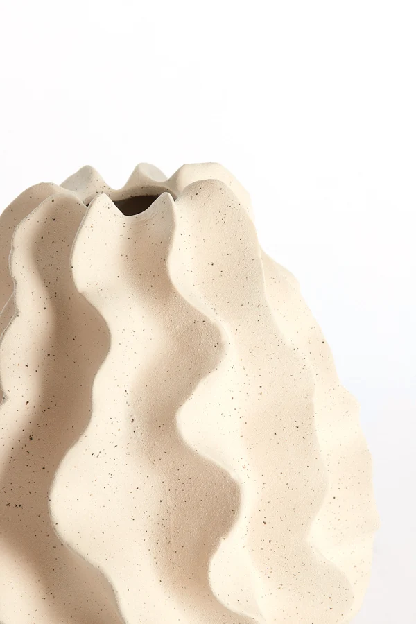 Vase deco 22x26 cm NELANI ceramics matt cream
