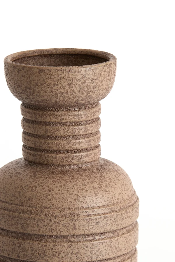 Vase deco 20x43 cm ARPINO ceramics matt dark brown