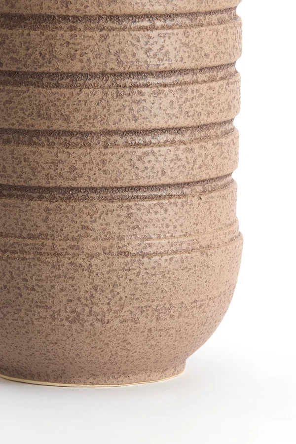 Vase deco 20x43 cm ARPINO ceramics matt dark brown
