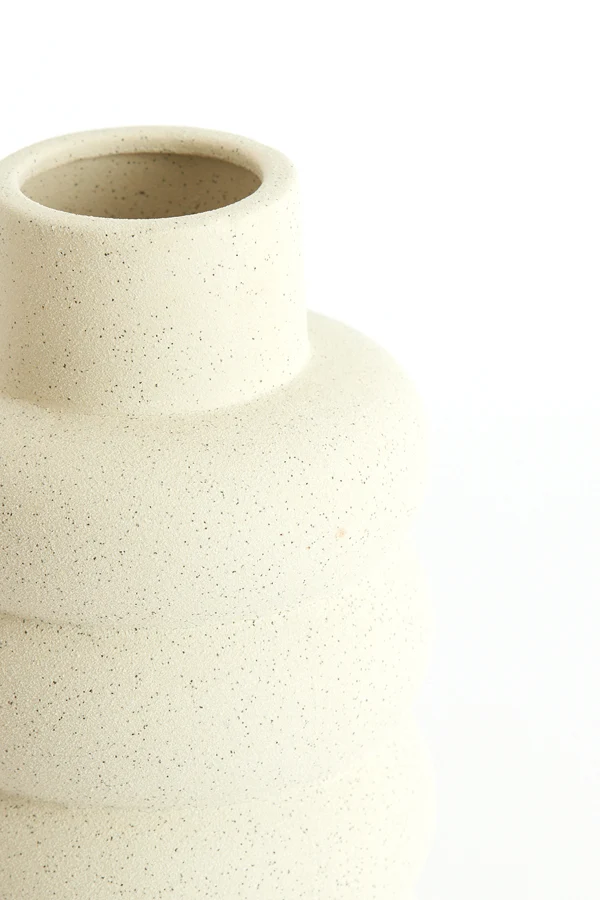 Vase deco 20x42 cm TRIORA ceramics matt cream